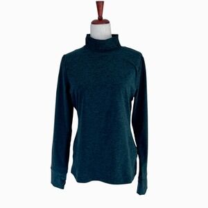 Beyond Yoga‎ Women's XL Green Spacedye Captivating Turtleneck Yoga Athletic Top